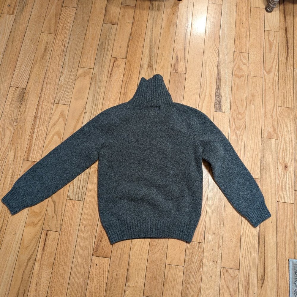 Harley Rollneck Lambswool Jumper in Derby Grey - Picture 3 of 5